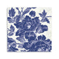 Blue Toile Roses Unframed Print Wall Art