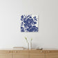 Blue Toile Roses Unframed Print Wall Art