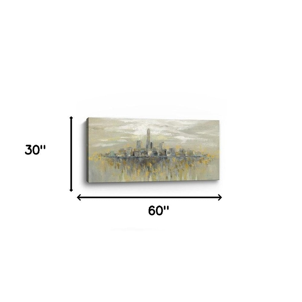 Artistic Manhattan City Skyline Unframed Print Wall Art