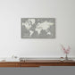 24" Minimalist World Map Canvas Wall Art