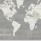 24" Minimalist World Map Canvas Wall Art
