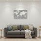 24" Minimalist World Map Canvas Wall Art