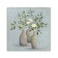 Pretty Bohemian Flowers In Ceramic Vases Unframed Print Wall Art