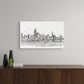Monochrome City Skyline Sketch Unframed Print Wall Art