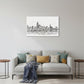 Monochrome City Skyline Sketch Unframed Print Wall Art
