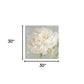 Angelic White Peony Flower Unframed Print Wall Art