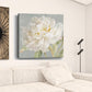 Angelic White Peony Flower Unframed Print Wall Art