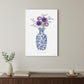 24" x 16" Blue and White Life Floral Vase Canvas Wall Art