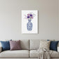 24" x 16" Blue and White Life Floral Vase Canvas Wall Art