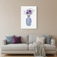 24" x 16" Blue and White Life Floral Vase Canvas Wall Art