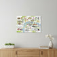 Fun Illustrated London Map Unframed Print Wall Art