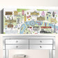 Fun Illustrated London Map Unframed Print Wall Art