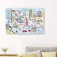 Fun Illustrated Nyc Map Unframed Print Wall Art