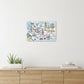 Fun Illustrated Nyc Map Unframed Print Wall Art