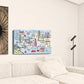 Fun Illustrated Nyc Map Unframed Print Wall Art