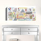 Fun Illustrated Paris Map Unframed Print Wall Art