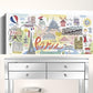 Fun Illustrated Paris Map Unframed Print Wall Art