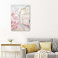 Pretty Pastel Pink Paris Street Unframed Print Wall Art