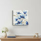 20" x 20" Watercolor Shades of Blue Floral Canvas Wall Art