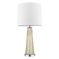 29" Champagne Glass Buffet Lamp With Off White Empire Shade