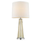 29" Champagne Glass Buffet Lamp With Off White Empire Shade