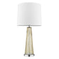 29" Champagne Glass Buffet Lamp With Off White Empire Shade