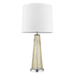 29" Champagne Glass Buffet Lamp With Off White Empire Shade