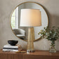 29" Champagne Glass Buffet Lamp With Off White Empire Shade