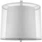 31" Silver Metal Table Lamp With White Empire Shade