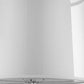 31" Silver Metal Table Lamp With White Empire Shade