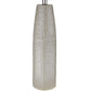 33" Light Gray Ceramic Table Lamp With White Drum Shade