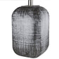 25" Blue and Gray Ceramic Table Lamp With White Square Shade