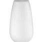 28" White Glass Table Lamp With White Drum Shade