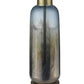 31" Steel Blue Glass Table Lamp With White Empire Shade