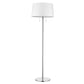 59" Floor Lamp With White Linen Empire Shade