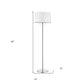 59" Floor Lamp With White Linen Empire Shade