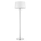 59" Floor Lamp With White Linen Empire Shade