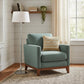 59" Floor Lamp With White Linen Empire Shade