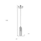 Solo 1-Light Polished Chrome Pendant With Square 4-Sided Cut Crystal Shade