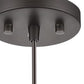 Bronze Pendant Hanging Light with Frosted Glass Shade