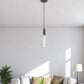 Bronze Pendant Hanging Light with Frosted Glass Shade