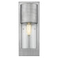 Contemporary Brushed Silver and Glass Wall Light
