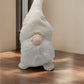 28" White Fabric Christmas Standing Gnome Tabletop Sculpture
