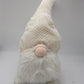 28" White Fabric Christmas Standing Gnome Tabletop Sculpture