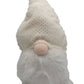 28" White Fabric Christmas Standing Gnome Tabletop Sculpture