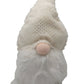 28" White Fabric Christmas Standing Gnome Tabletop Sculpture