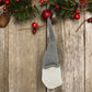 28" Gray Fabric Christmas Standing Gnome Tabletop Sculpture