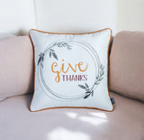 18 X 18 Orange Solid Color Zippered Polyester Throw Pillow