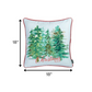 Snowy Christmas Trees Printed Throw Pillow