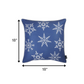 Blue and White Snowflakes Throw Pillow